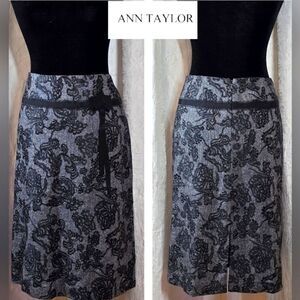 Ann Taylor Embroidered Floral Skirt